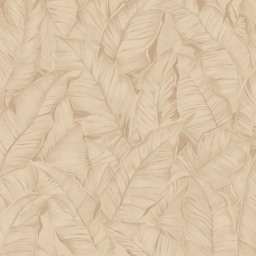 Luxury wallpaper, beige, leaves, Z30303, Casa 8, Trussardi