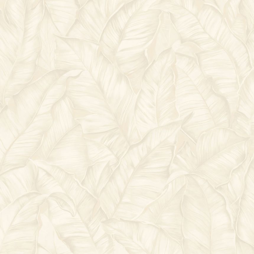 Luxury wallpaper, white-cream, leaves, Z30308, Casa 8, Trussardi