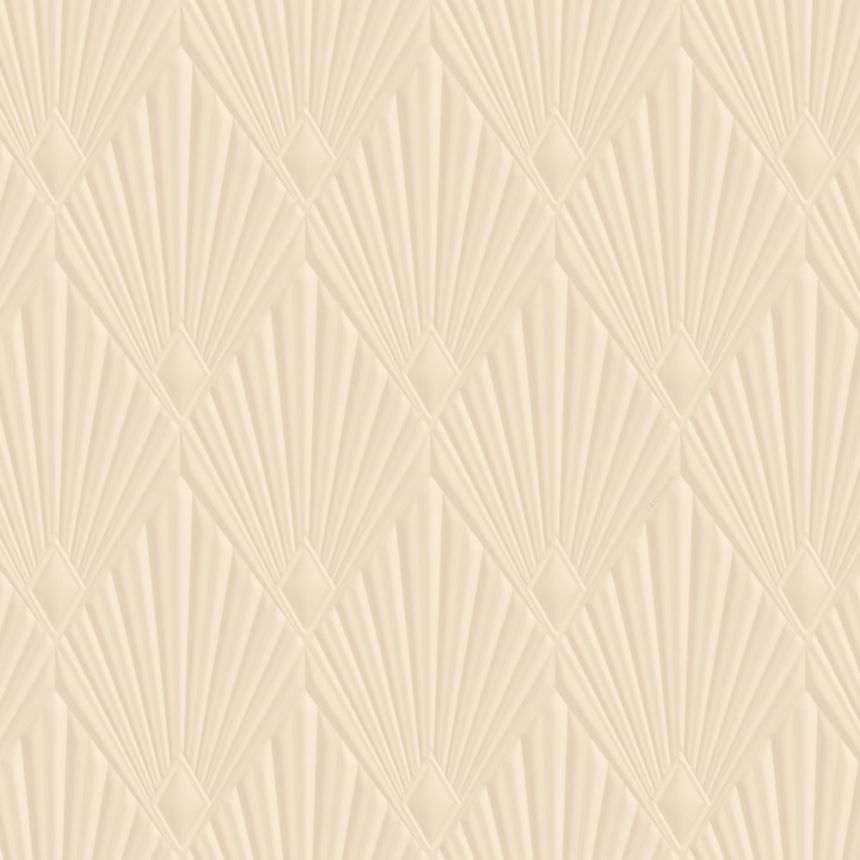 Luxury geometric wallpaper, beige, Art Deco, Z30314, Casa 8, Trussardi