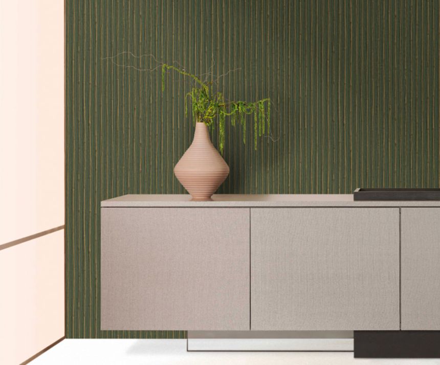 Luxury wallpaper, green, stripes, Z30327, Casa 8, Trussardi