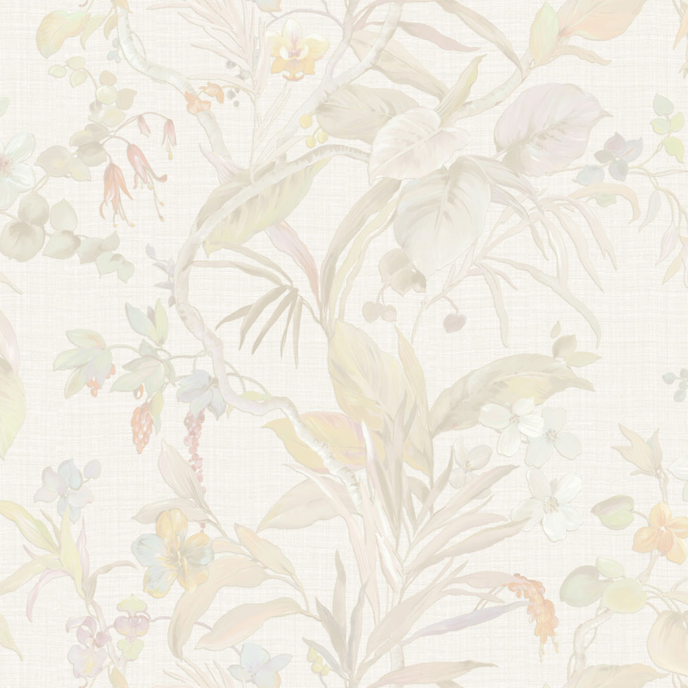Luxury wallpaper, cream, flowers, leaves, Z30335, Casa 8, Trussardi