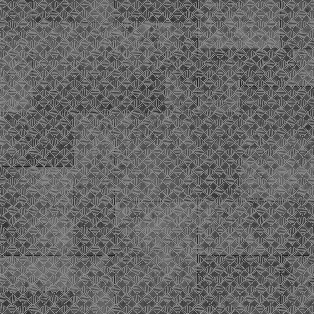 Luxury geometric wallpaper, black, Z30341, Casa 8, Trussardi