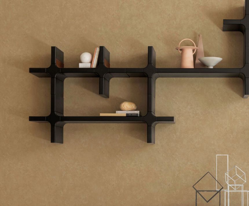 Luxury wallpaper, gold-brown, fabric effect, Z30349, Casa 8, Trussardi