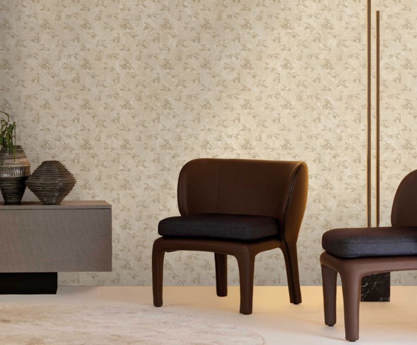 Luxury wall mural, brown, dogs, Z30354, Casa 8, Trussardi