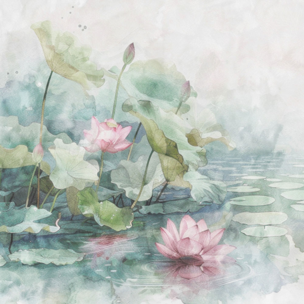 Luxury wall mural, water lilies, Z30367, Casa 8, Trussardi
