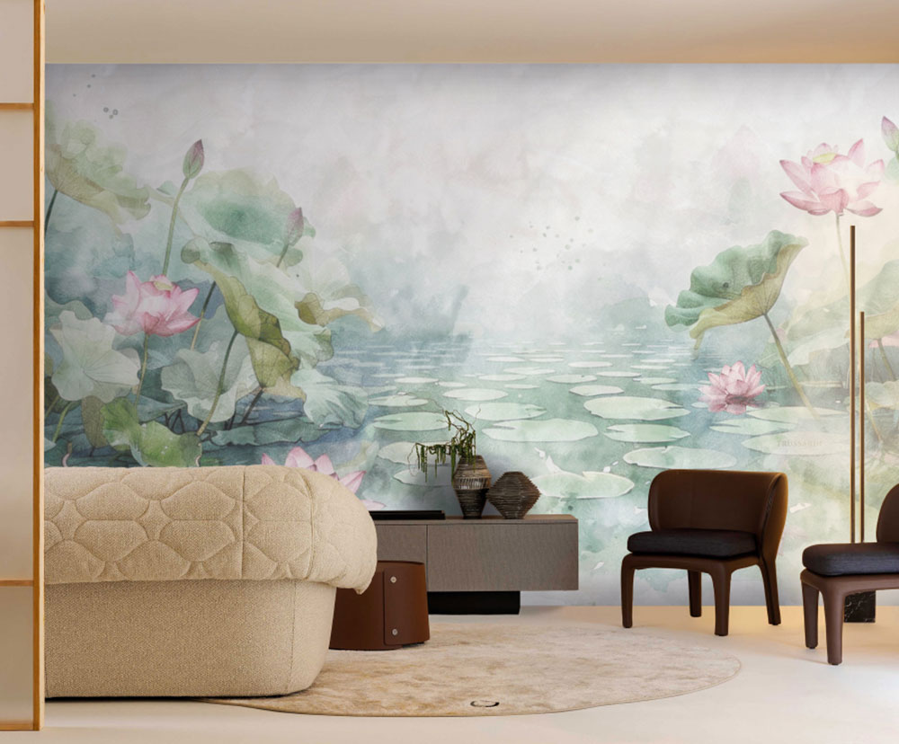 Luxury wall mural, water lilies, Z30367, Casa 8, Trussardi