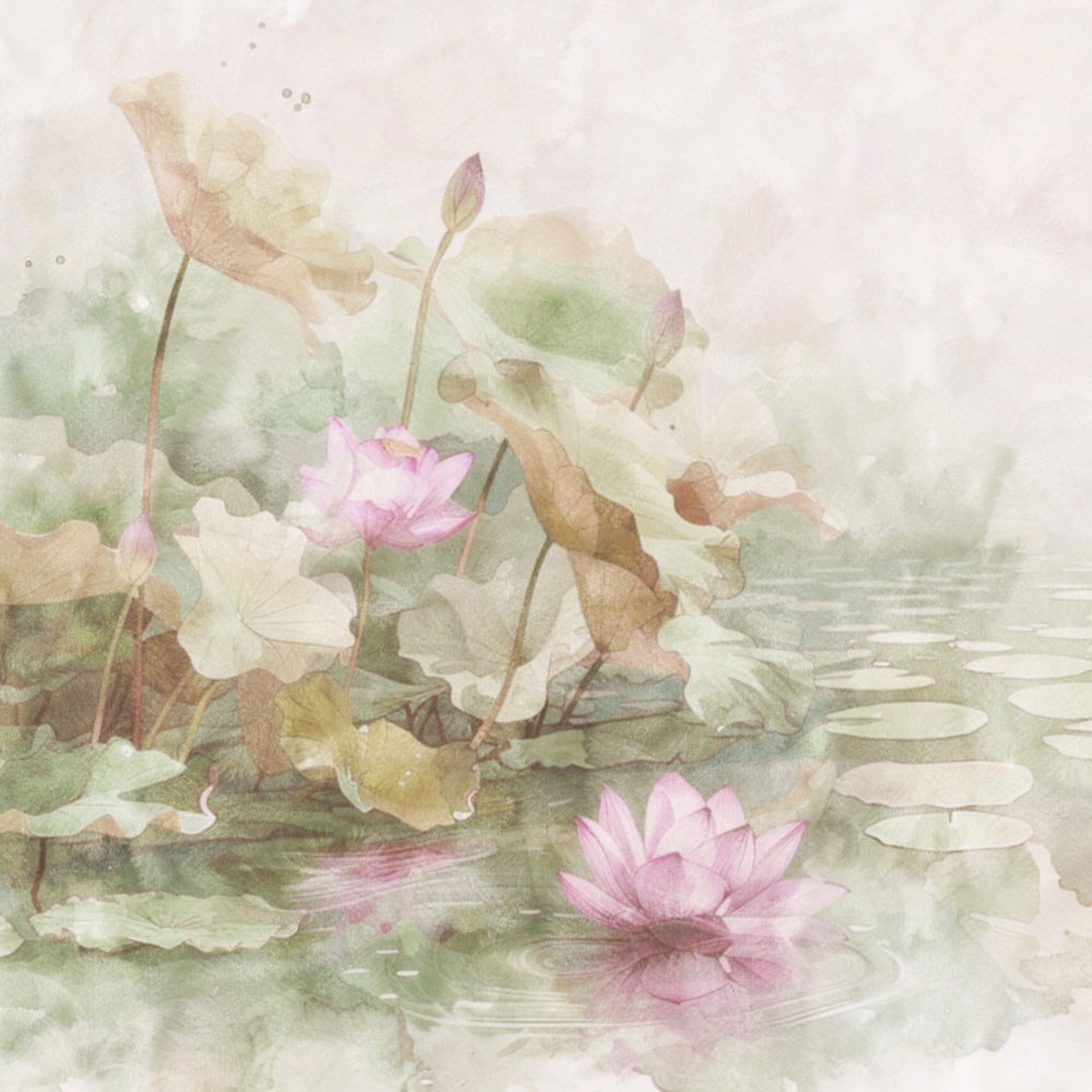 Luxury wall mural, water lilies, Z30368, Casa 8, Trussardi