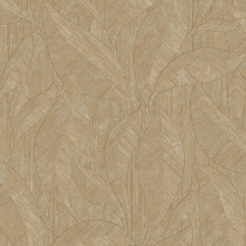 Luxury wallpaper, brown-beige, leaves, Z20111, Casa Chic, Zambaiti Parati