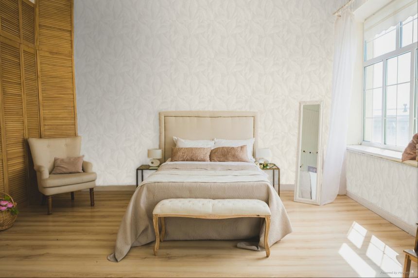 Luxury wallpaper, white-grey, leaves, Z20114, Casa Chic, Zambaiti Parati