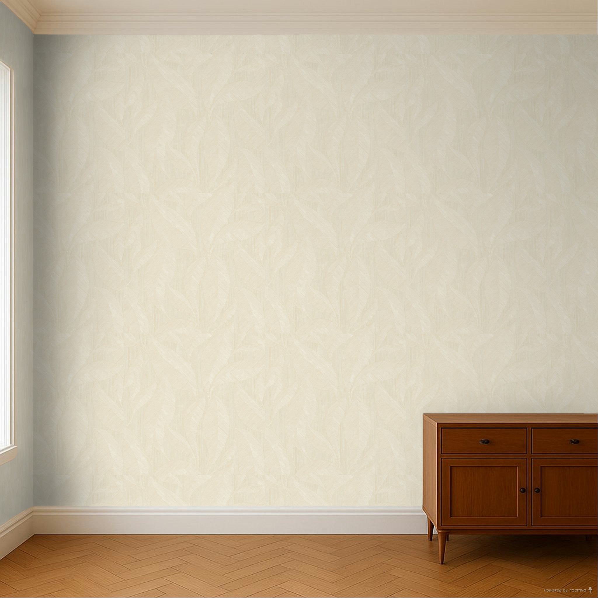 Luxury wallpaper, cream, leaves, Z20118, Casa Chic, Zambaiti Parati