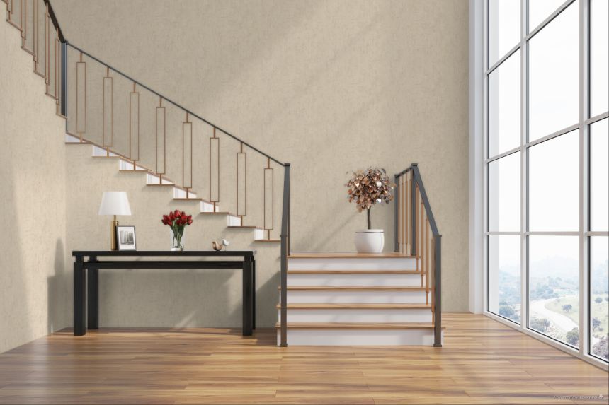 Luxury wallpaper, beige, concrete, stucco, Z20123, Casa Chic, Zambaiti Parati