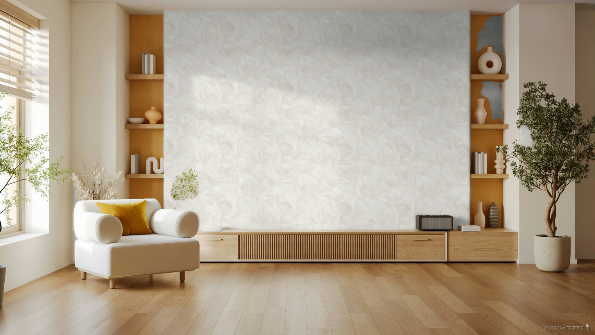 Luxury wallpaper, white-cream, flowers, Z20126, Casa Chic, Zambaiti Parati