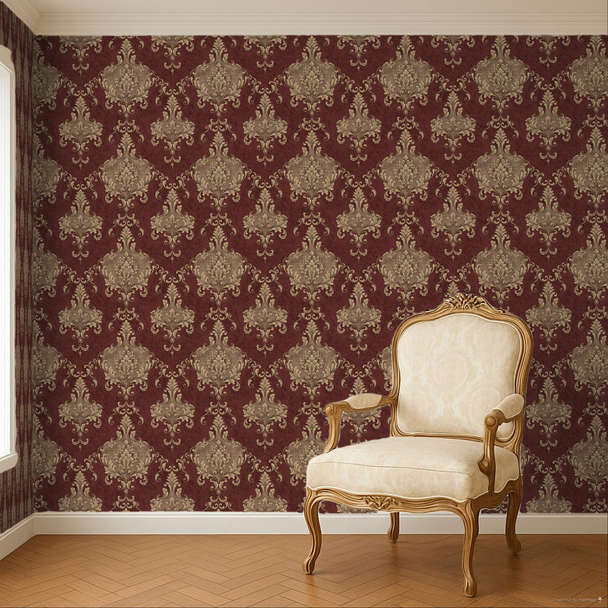 Luxury baroque wallpaper, red-gold, Z20140, Casa Chic, Zambaiti Parati