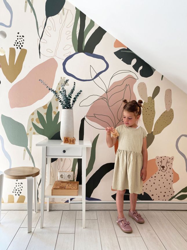 Children’s wallpaper mural, Safari, RB246, Daydreamers, Grandeco
