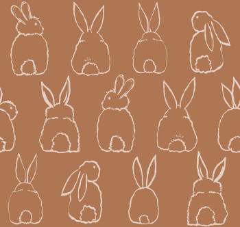 Children’s wallpaper mural, bunnies, RB312, Daydreamers, Grandeco