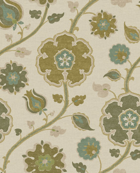 Wallpaper, green, flowers, 350613, Amber, Eijffinger