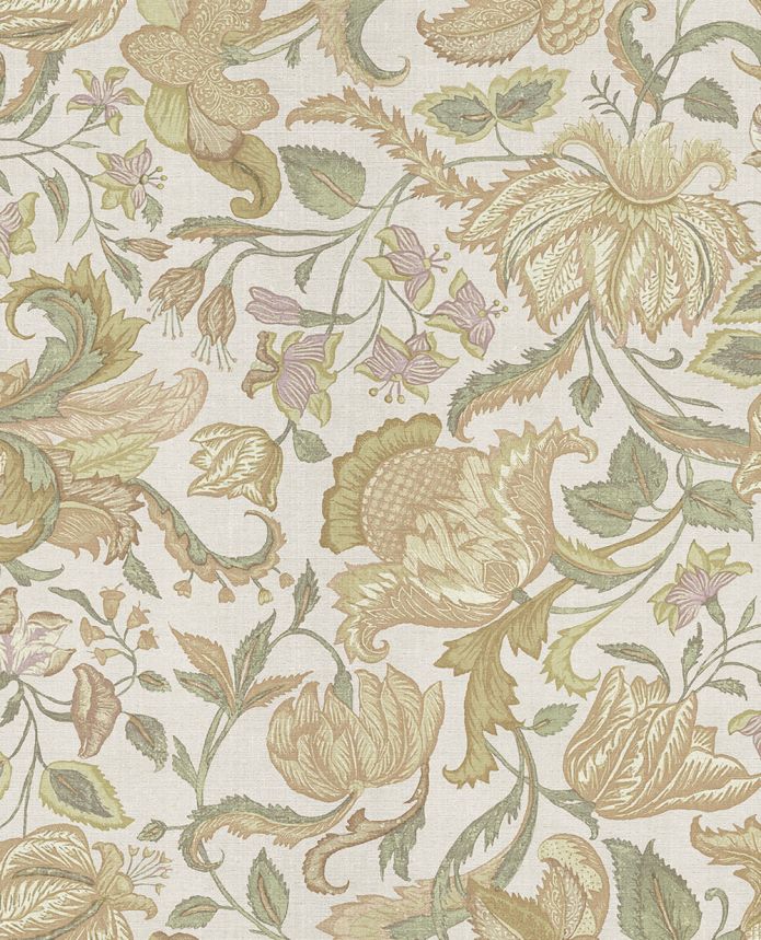 Wallpaper, brown-beige, flowers, 350642, Amber, Eijffinger