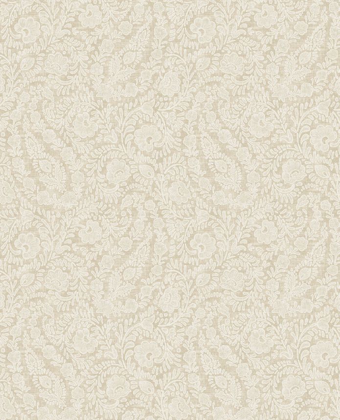 Wallpaper, cream, flowers, ornaments, 350650, Amber, Eijffinger