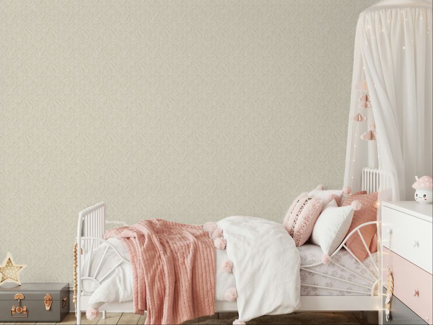 Wallpaper, cream, flowers, ornaments, 350650, Amber, Eijffinger