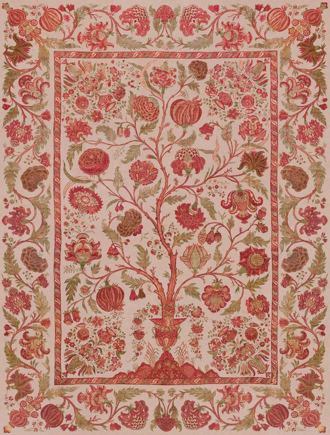Mural wallpaper, red, Tree of Life, 350685, Amber, Eijffinger