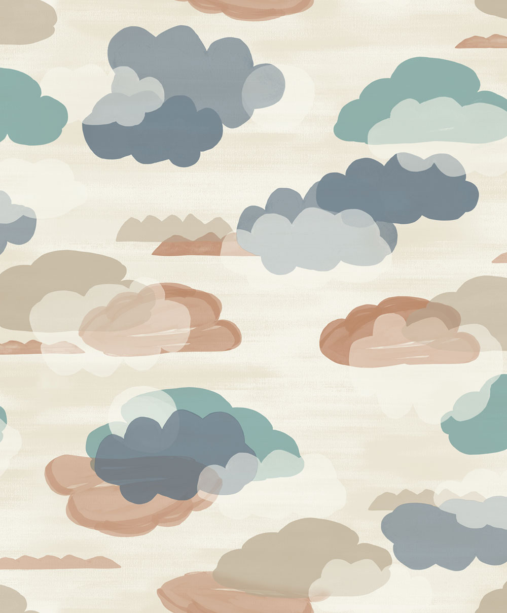 Kids wallpaper, clouds, LD2015, Little Dreamers, Grandeco