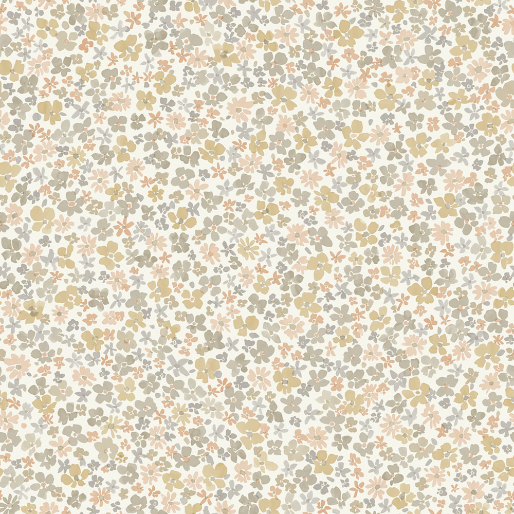 Wallpaper, ochre, flowers, LD3020, Little Dreamers, Grandeco
