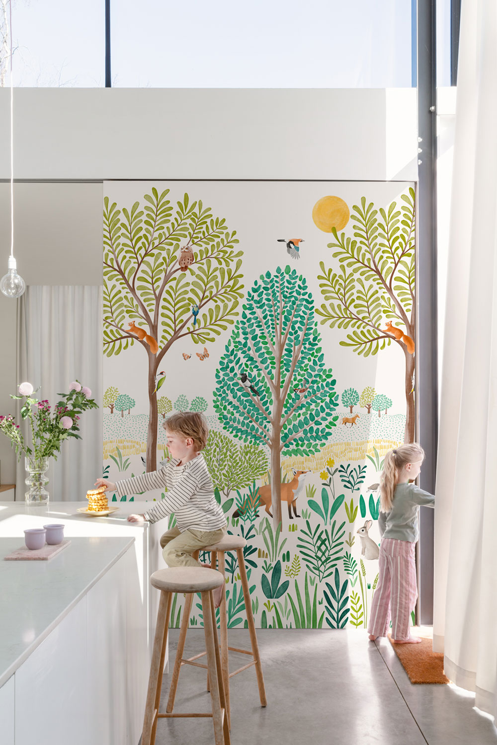 Kids mural, forest animals, LD6001, Little Dreamers, Grandeco