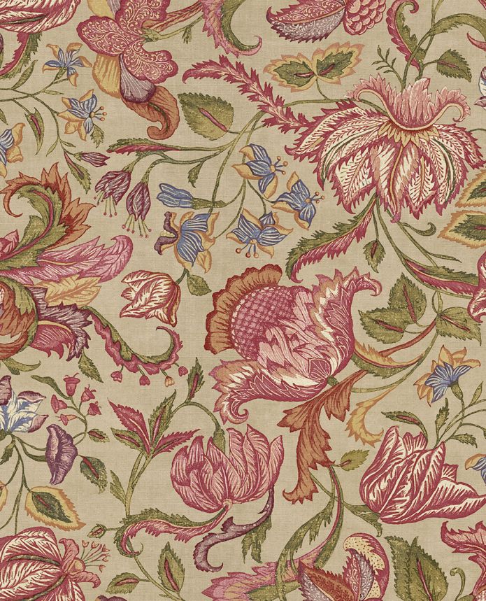 Wallpaper, beige, flowers, 350640, Amber, Eijffinger