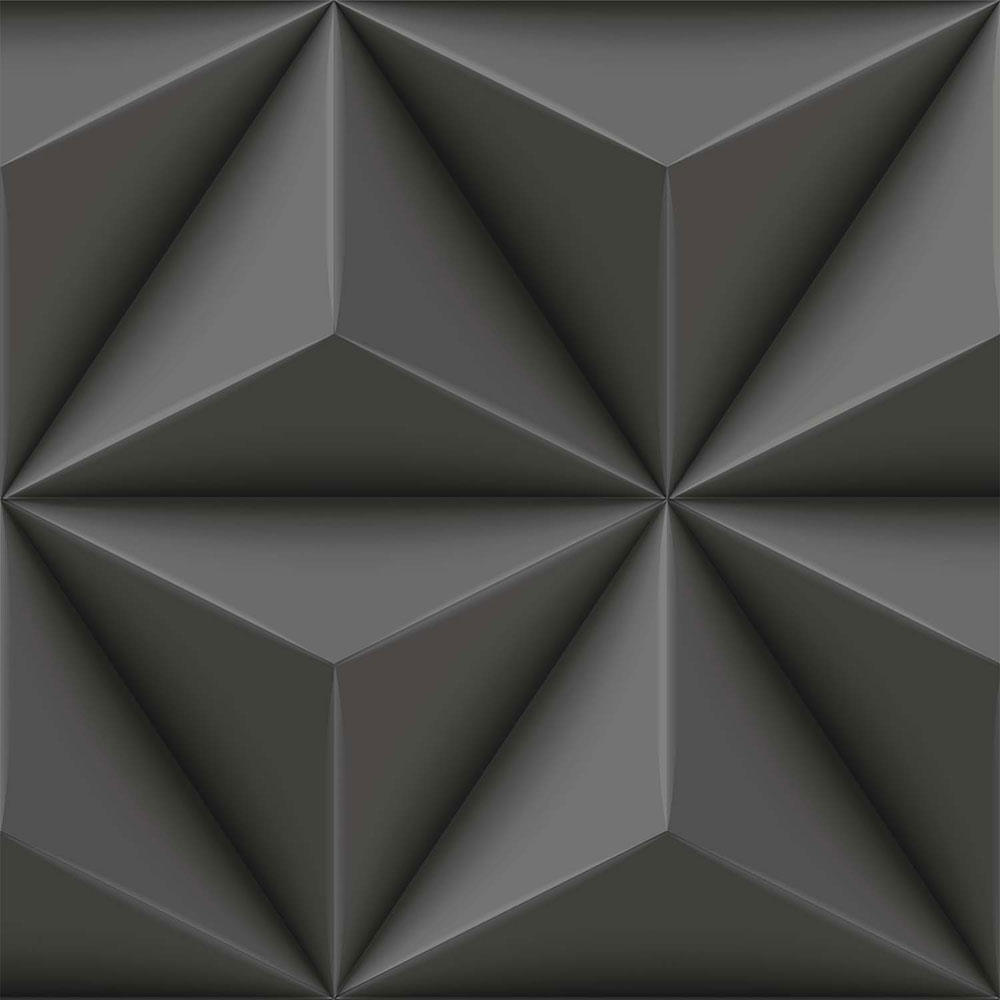 Wallpaper, grey-black, 3D geometric pattern, 347816, 3D Reflections, Origin