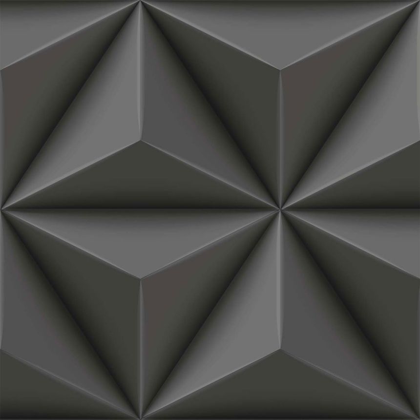 Wallpaper, grey-black, 3D geometric pattern, 347816, 3D Reflections, Origin