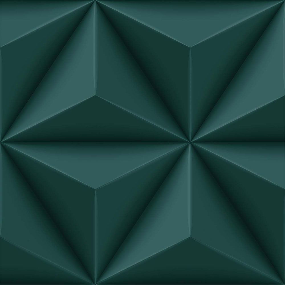 Wallpaper, turquoise, 3D geometric pattern, 347817, 3D Reflections, Origin