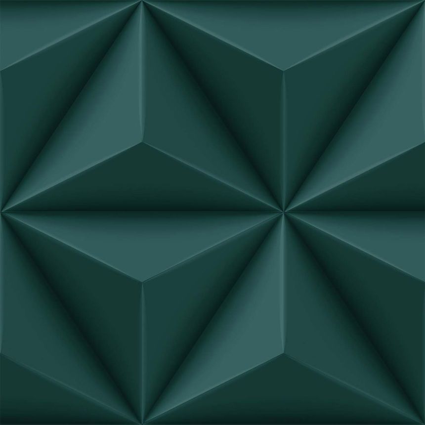 Wallpaper, turquoise, 3D geometric pattern, 347817, 3D Reflections, Origin