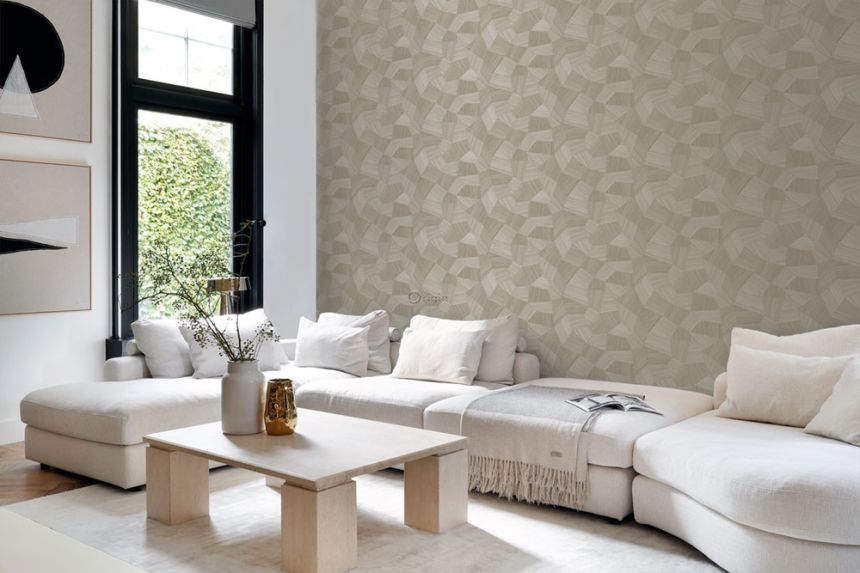 Wallpaper, beige, geometric pattern, 347819, 3D Reflections, Origin