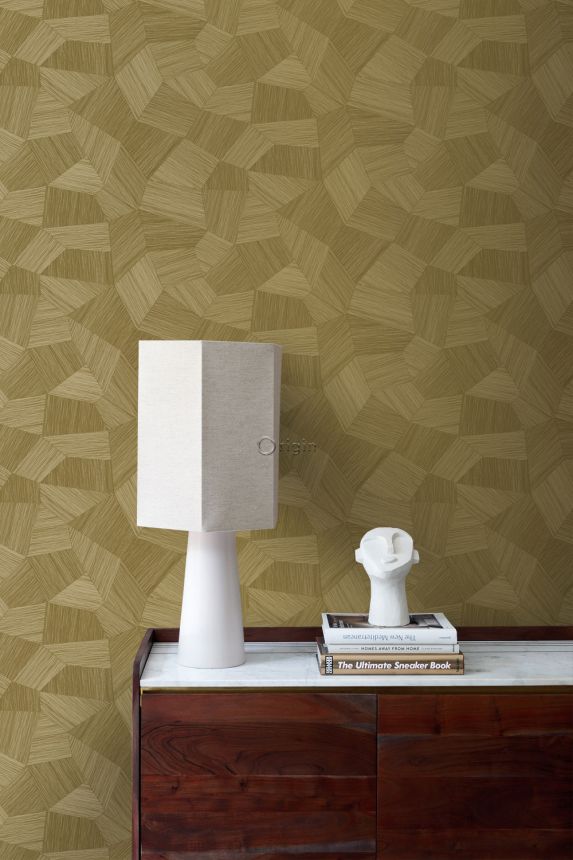 Wallpaper, gold, geometric pattern, 347822, 3D Reflections, Origin