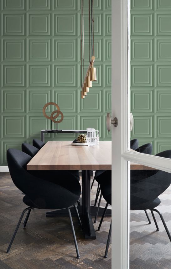 Wallpaper, green, 3D panel effect, 347830, 3D Reflections, Origin
