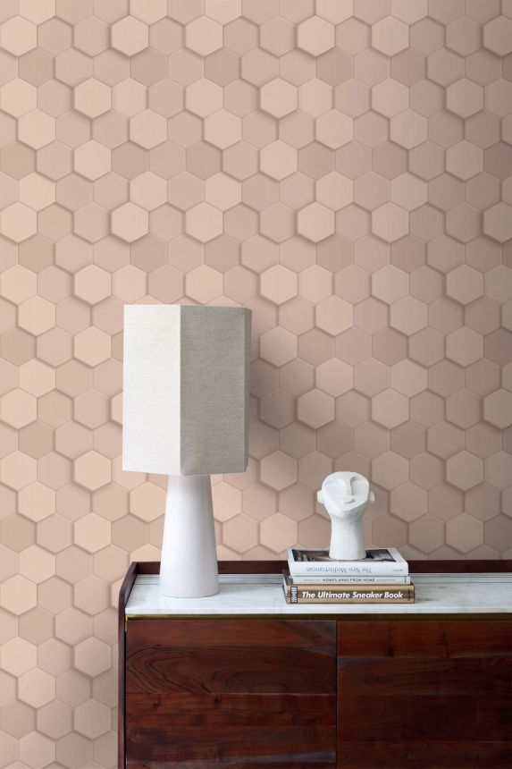 Wallpaper, pink, hexagons, 347849, 3D Reflections, Origin