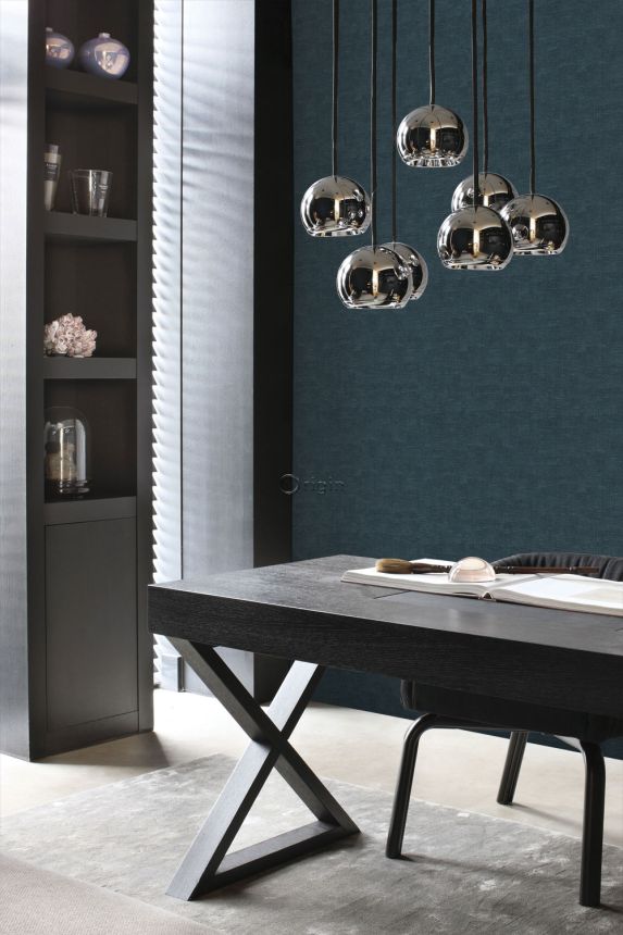Wallpaper, blue, fabric imitation, 347863, 3D Reflections, Origin