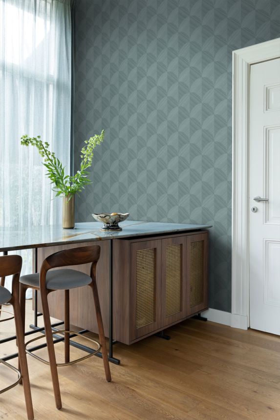 Wallpaper, grey-blue, geometric pattern, 347938, 3D Reflections, Origin