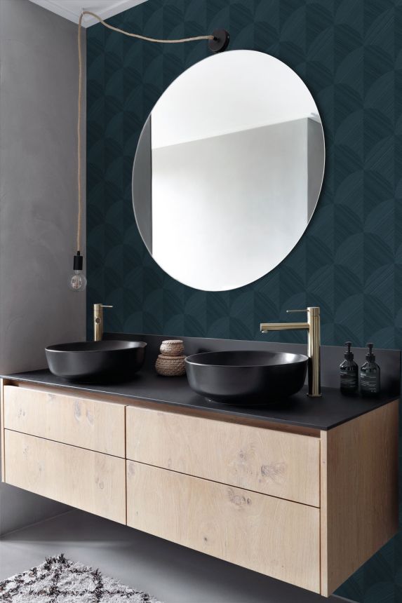 Wallpaper, blue, geometric pattern, 347940, 3D Reflections, Origin