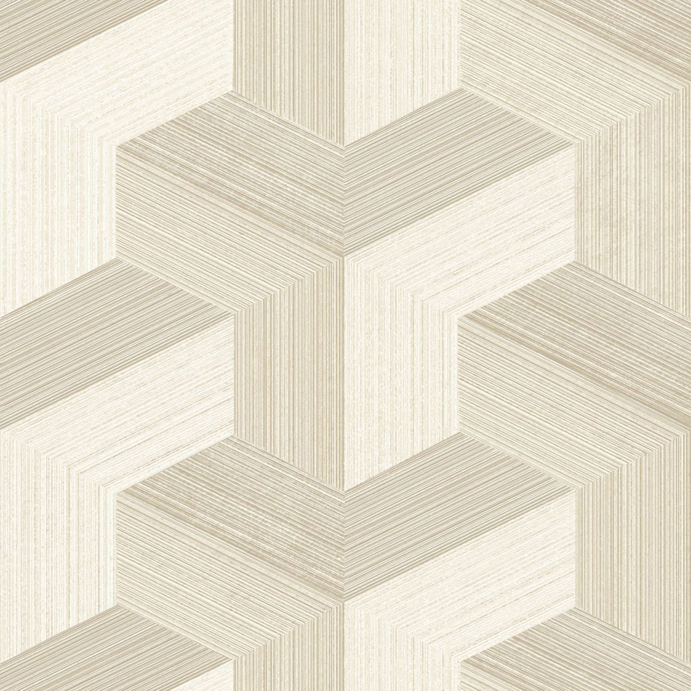 Wallpaper, beige, geometric pattern, 347948, 3D Reflections, Origin