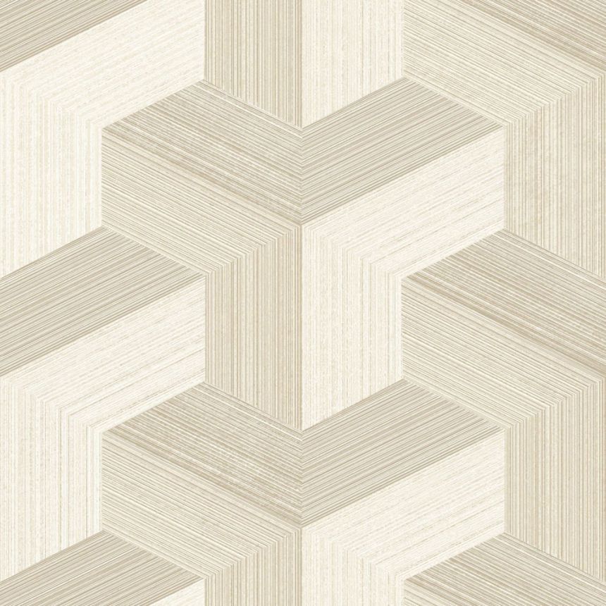 Wallpaper, beige, geometric pattern, 347948, 3D Reflections, Origin