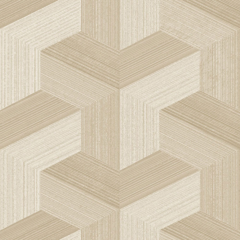 Wallpaper, beige, geometric pattern, 347949, 3D Reflections, Origin