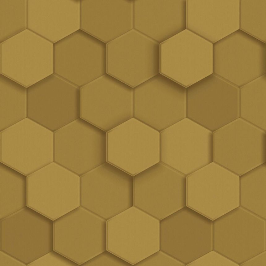 Wallpaper, gold, hexagons, 347971, 3D Reflections, Origin