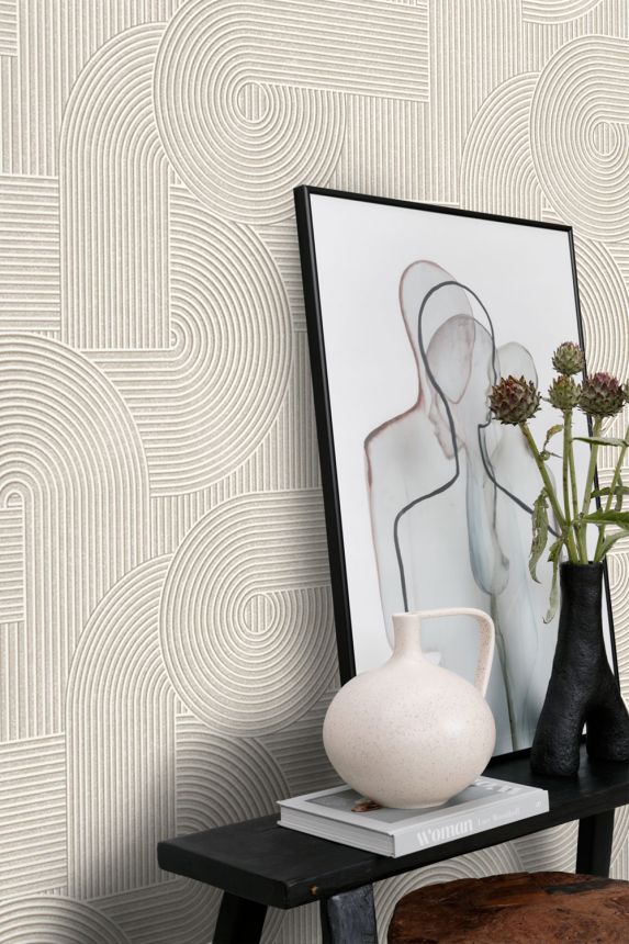 Wallpaper, grey, 3D geometric pattern, 348014, 3D Reflections, Origin