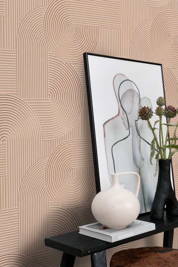Wallpaper, pink, 3D geometric pattern, 348017, 3D Reflections, Origin