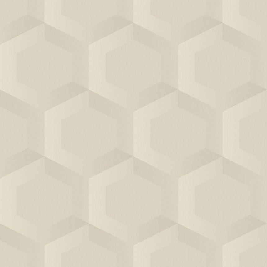 Wallpaper, beige, hexagons, 348018, 3D Reflections, Origin