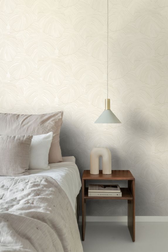 Wallpaper, beige, leaves, 348023, 3D Reflections, Origin