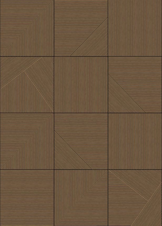 Mural wallpaper, brown, geometric pattern, 357315, 3D Reflections, Origin