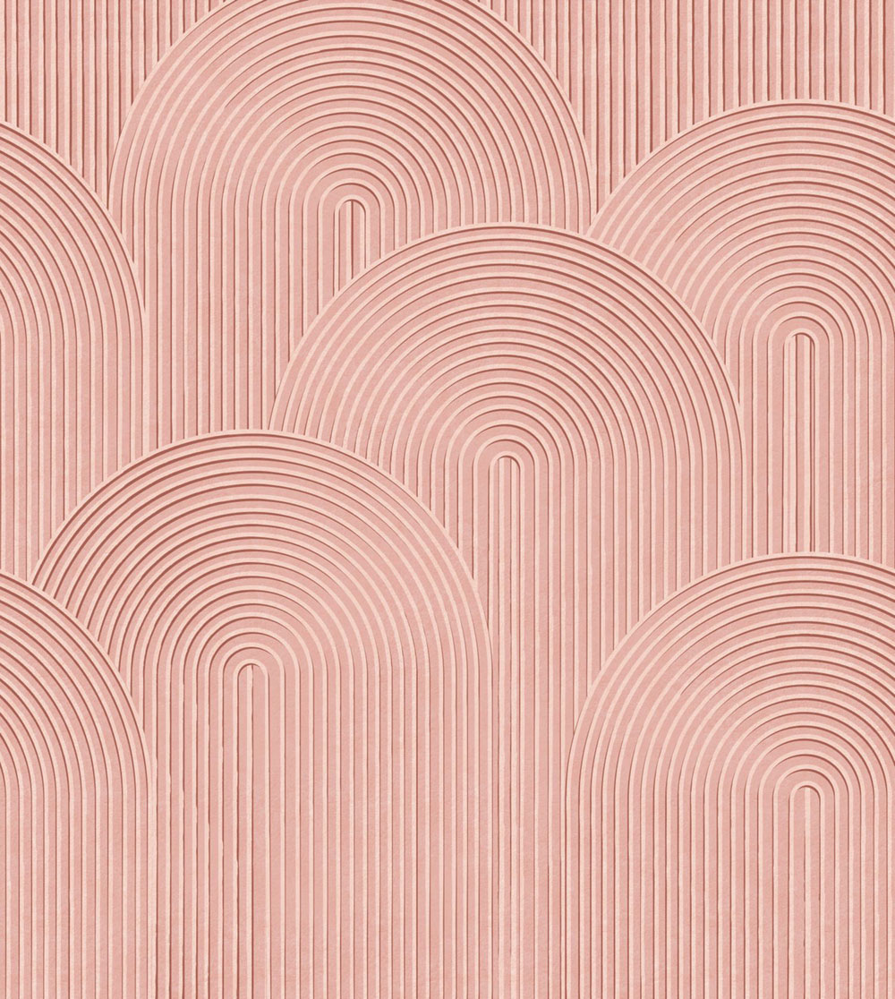 Mural wallpaper, pink, geometric pattern, 357329, 3D Reflections, Origin