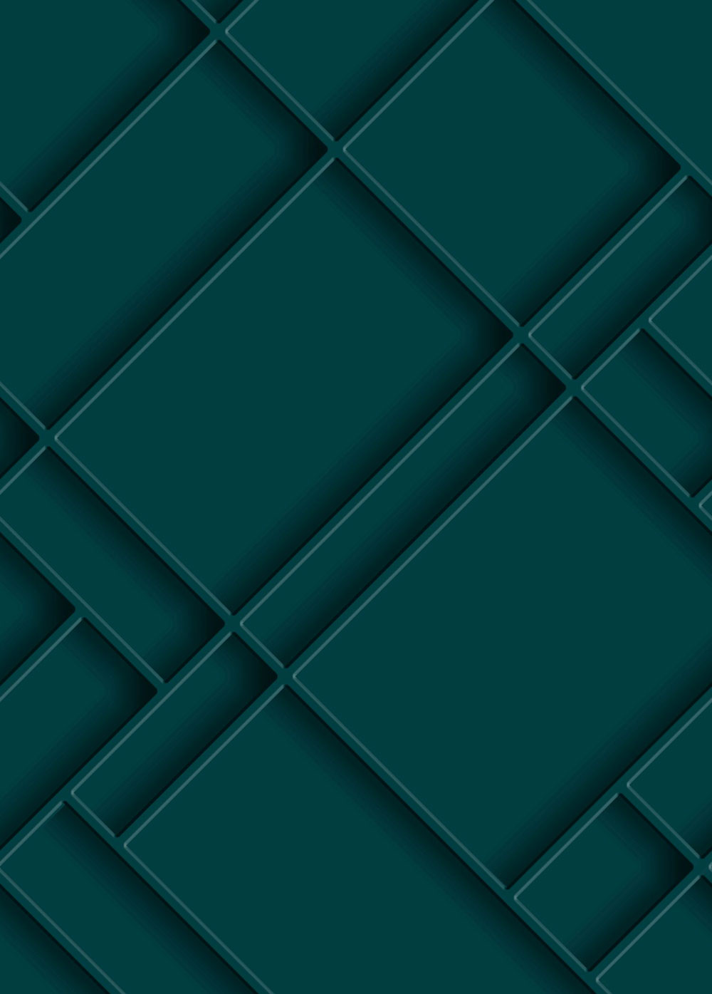 Mural wallpaper, turquoise, panel imitation, 357333, 3D Reflections, Origin